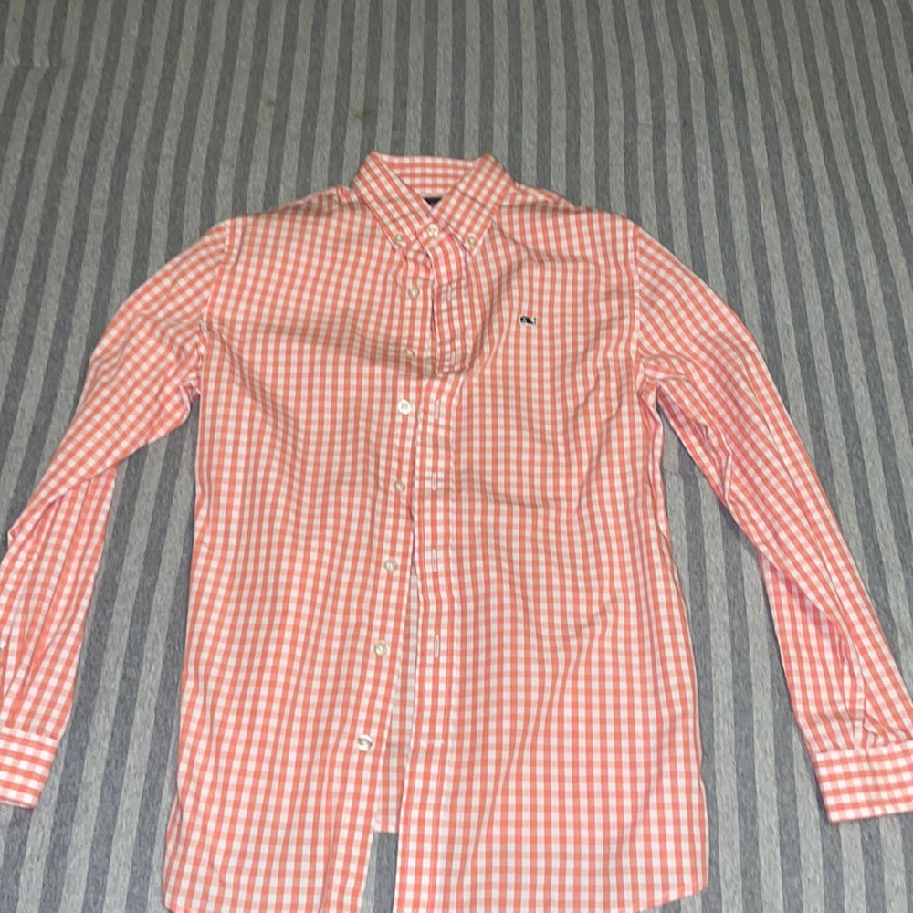 Boys Vineyard Vines Button Down Shirt Size Youth Large